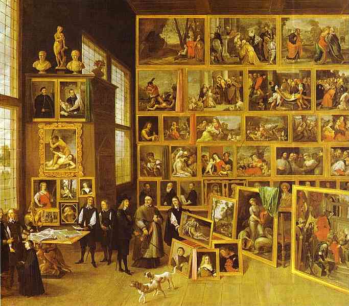 Oil painting:The Art Collection of Archduke Leopold-Wilhelm in Brussels. 1651