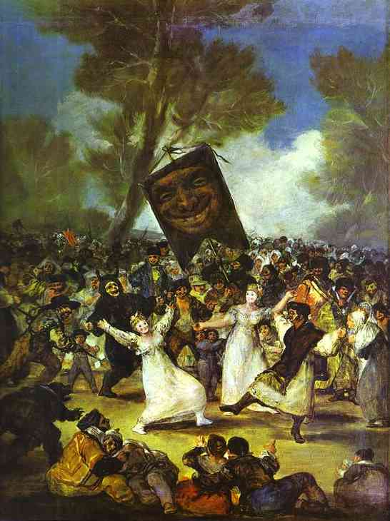Oil painting:The Burial of the Sardine. c. 1812-1819