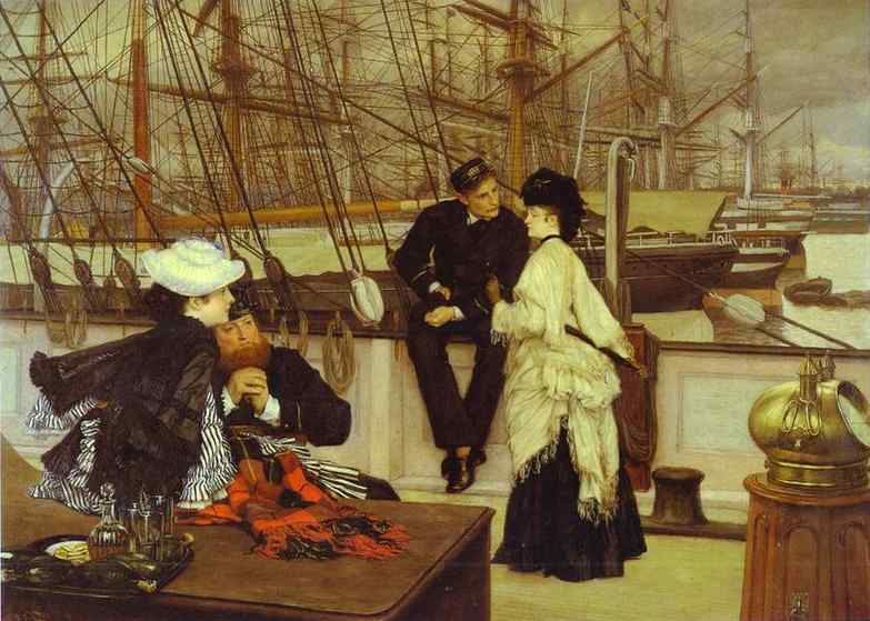 Oil painting:The Captain and the Mate. 1873