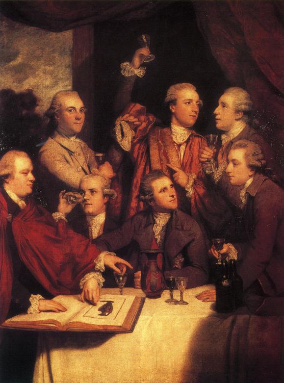 Oil painting:The Dilettanti Society. 1777