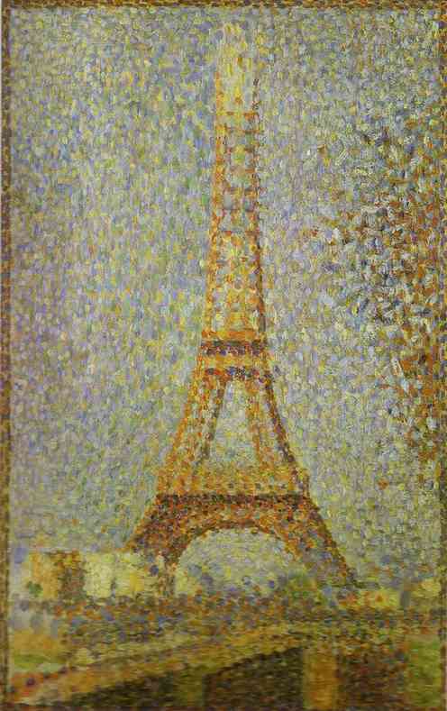 Oil painting:The Eiffel Tower. c. 1889