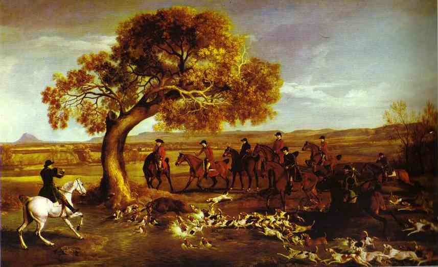 Oil painting:The Grosvenor Hunt. 1762