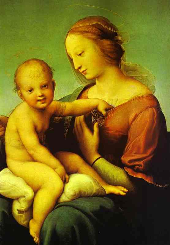 Oil painting:The Niccolini-Cowper Madonna. 1508