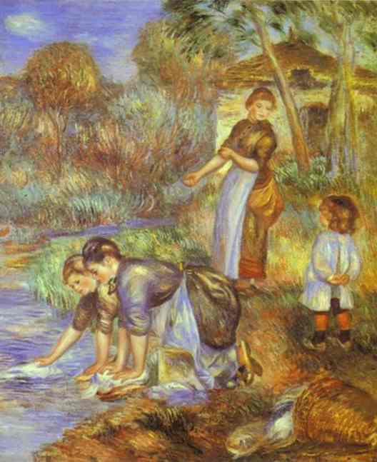 Oil painting:The Washer-Women. 1889