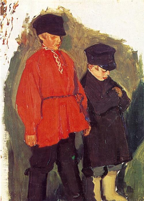 Oil painting: Village Boys. 1905