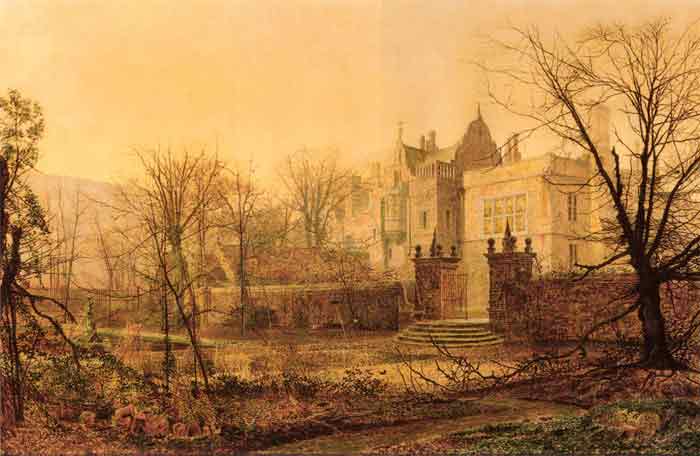 Oil painting for sale:Knostrop Hall, Early Morning, 1870
