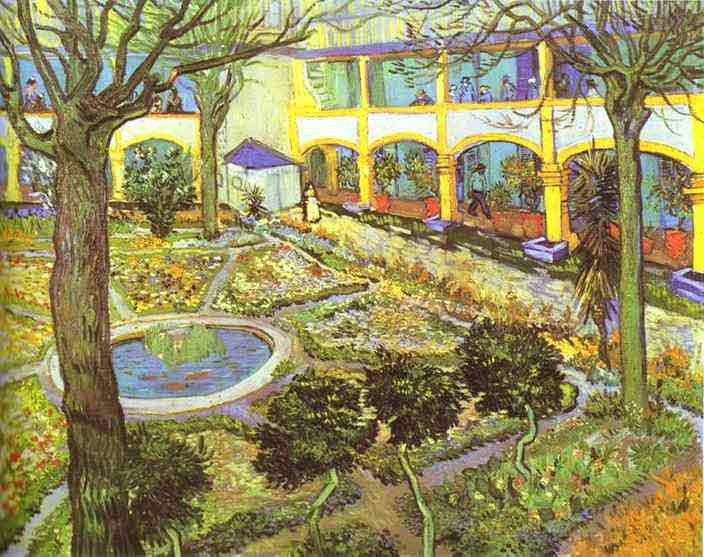 The Courtyard of the Hospital in Arles. April 1889