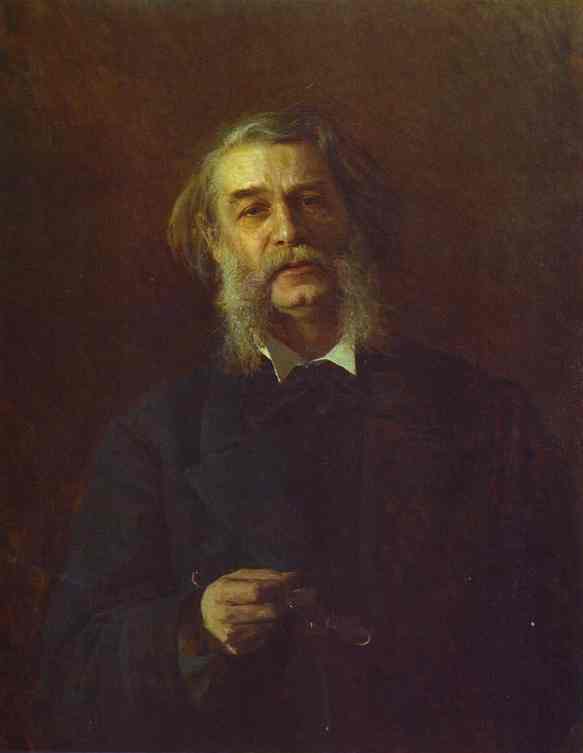 Oil painting:Portrait of the Author Dmitry Grigorovich. 1876