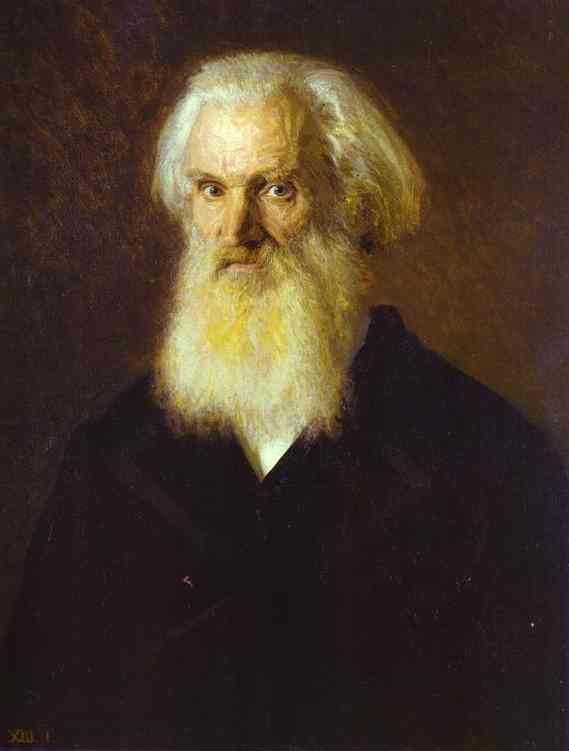 Oil painting:Portrait of the Artist Mikhail Dyakonov. 1875