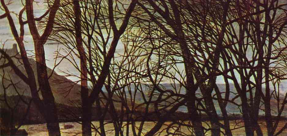 Oil painting:The Gloomy Day (February). Detail. 1565
