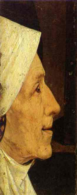 Oil painting:Head of a Woman (detail).