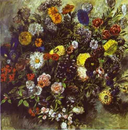 Oil painting:Bouquet of Flowers. c.1849