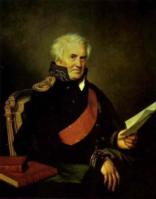 Oil painting:Portrait of A. S. Shishkov. 1825