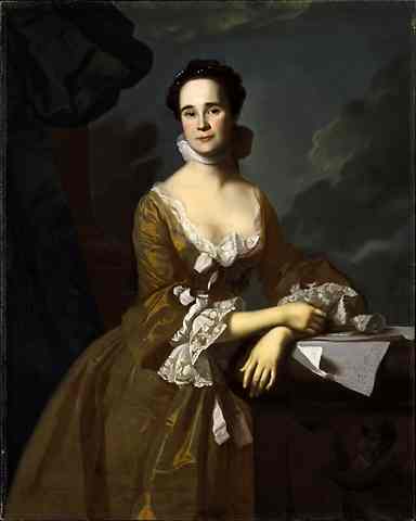 Oil painting:Portrait of Mrs. Daniel Hubbard. c. 1764