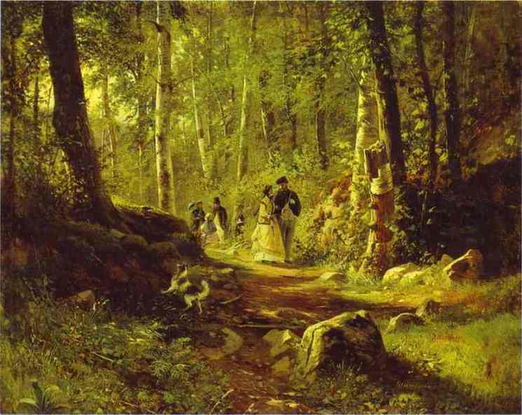 Oil painting:A Walk in the Forest. 1869