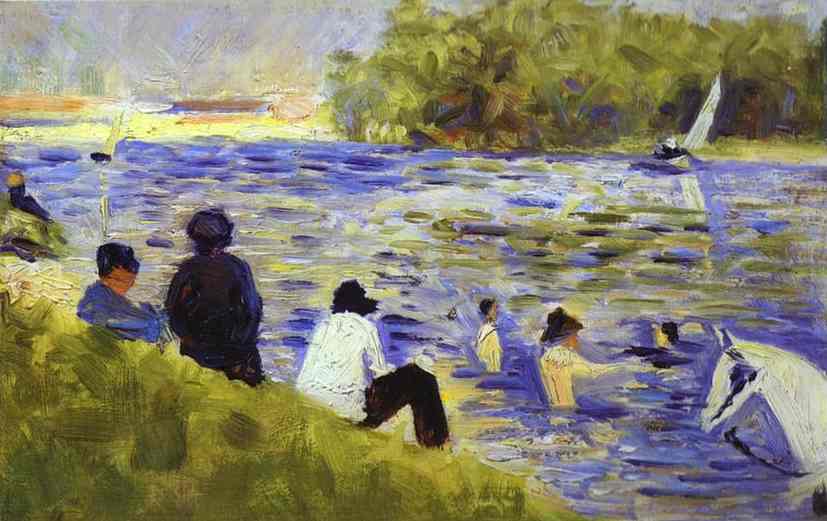 Oil painting:Bathers (study for Bathers at Asni