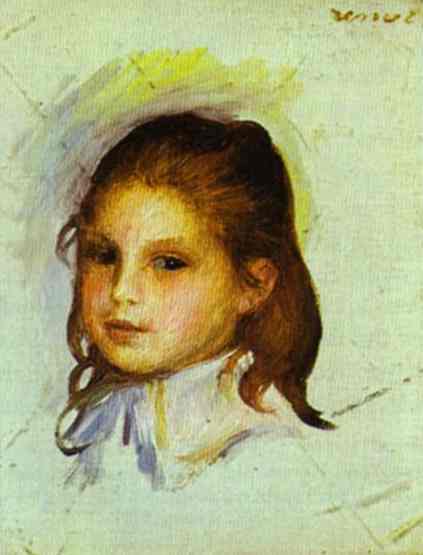 Oil painting:Girl with Brown Hair. 1887