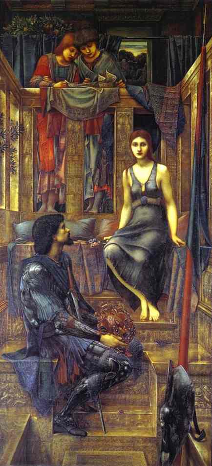 Oil painting:King Cophetua and The Beggar Maid. 1884