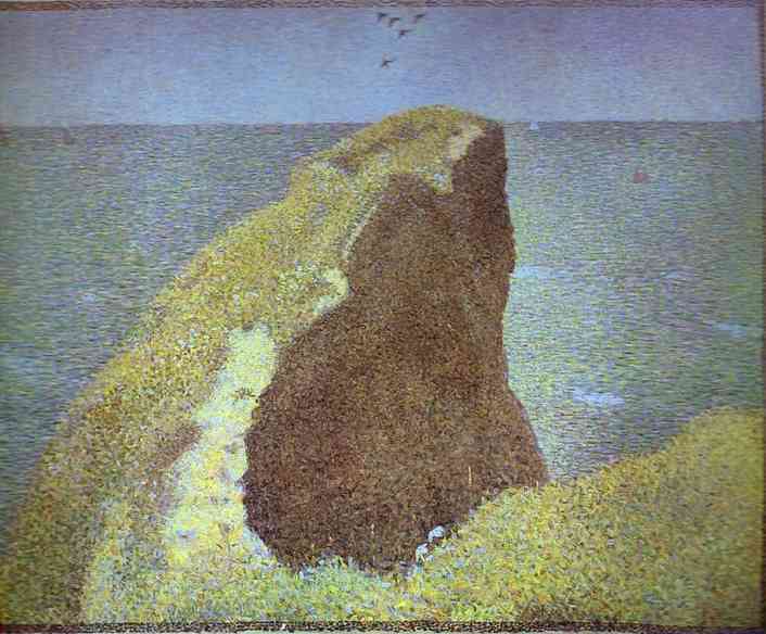 Oil painting:Le Bec du Hoc, Grandcamp. 1885