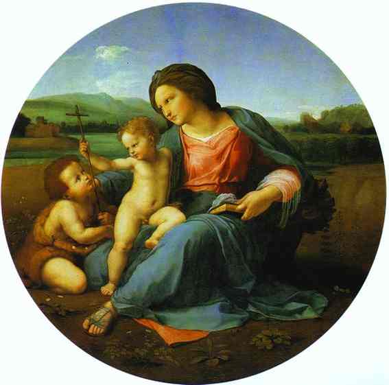 Oil painting:Madonna Alba. 1511