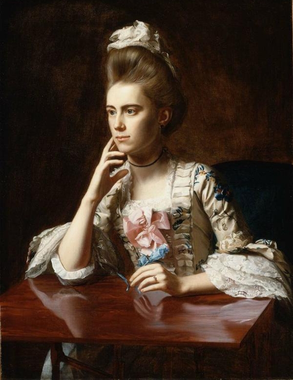 Oil painting:Mrs. Richard Skinner (Dorothy Wendell). 1772