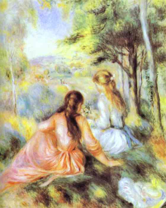 Oil painting:On the Meadow. c.1890