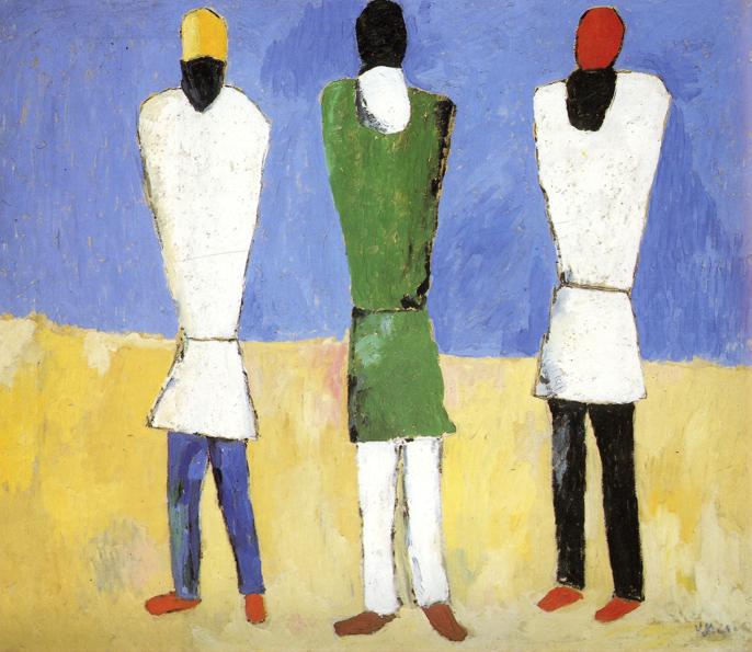 Oil painting:Peasants. 1928