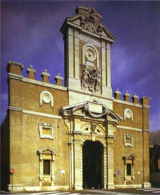 Oil painting: Porta Pia. Begun 1562