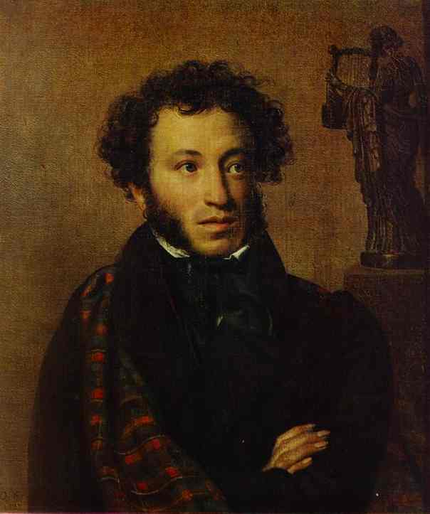 Oil painting:Portrait of Alexander Pushkin. 1827