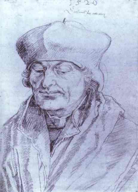 Oil painting:Portrait of Erasmus. 1520