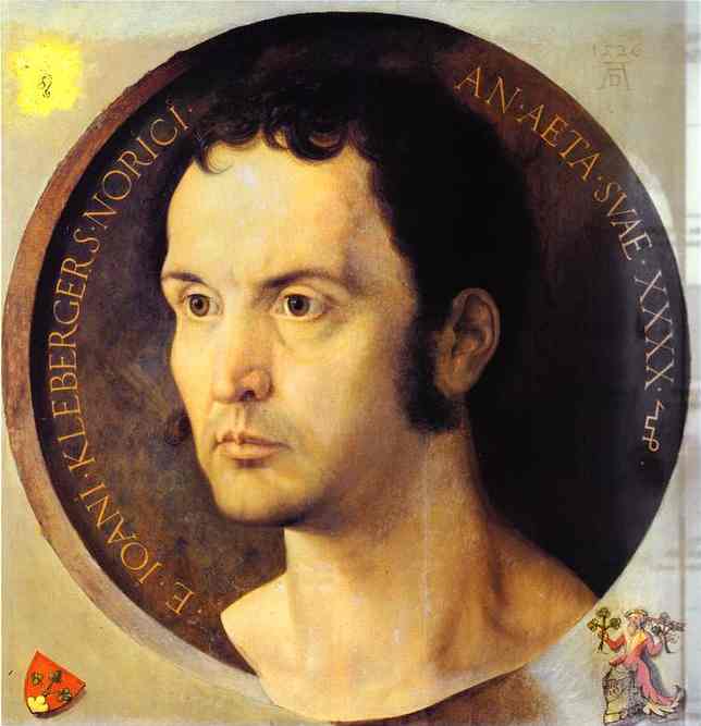 Oil painting:Portrait of Johannes Kleberger. 1526