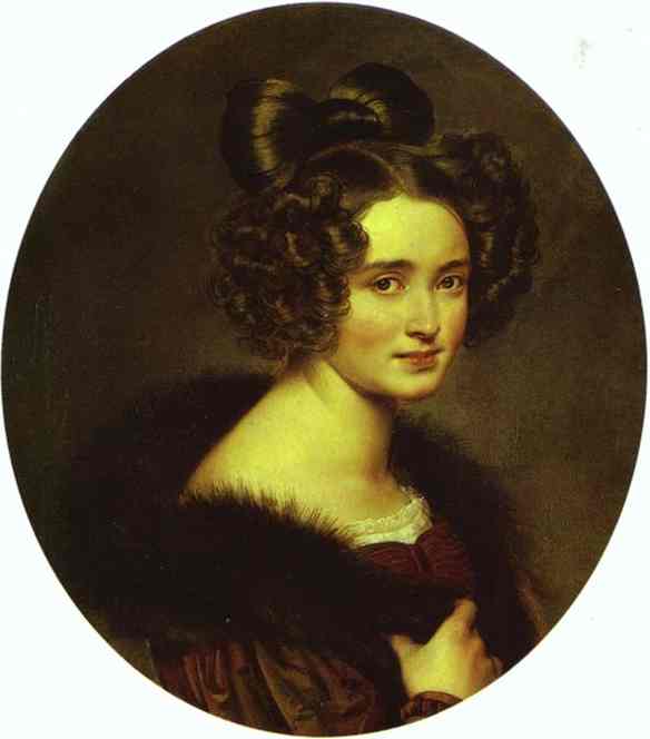 Oil painting:Portrait of O. A. Ryumina. 1826