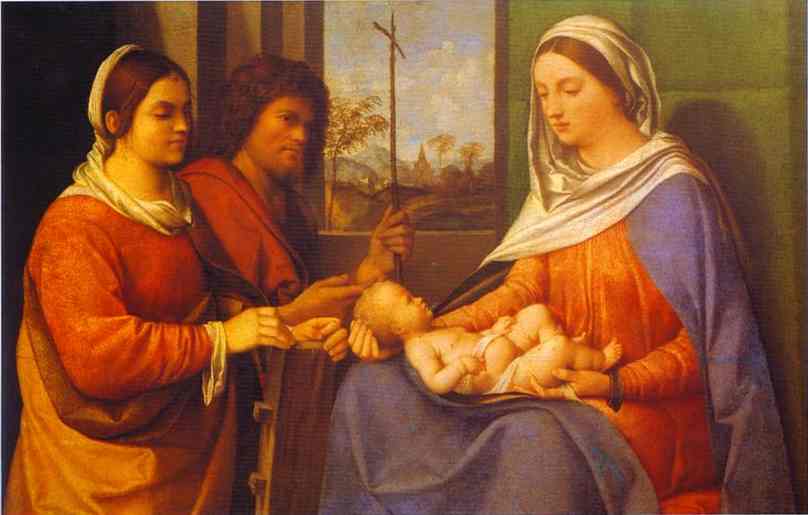 Oil painting:Sacra Conversazione. c.1505