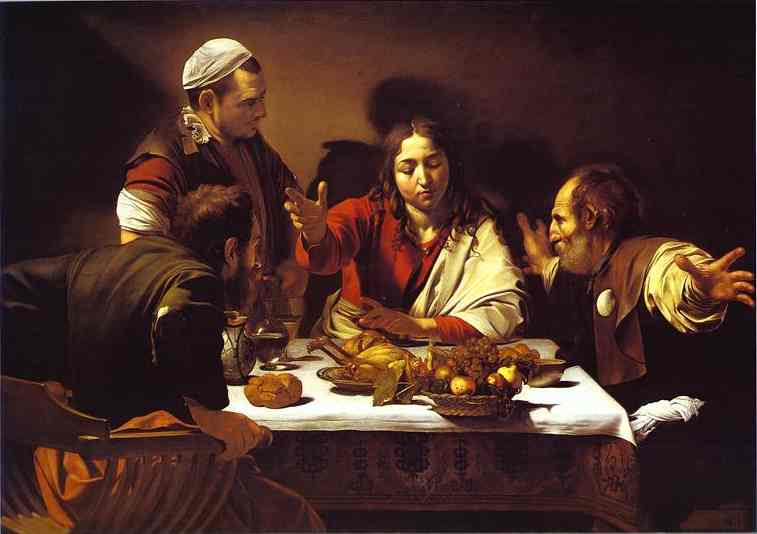 Oil painting:Supper at Emmaus. 1601