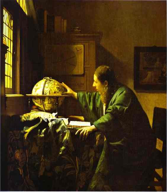 Oil painting:The Astronomer. c.1668