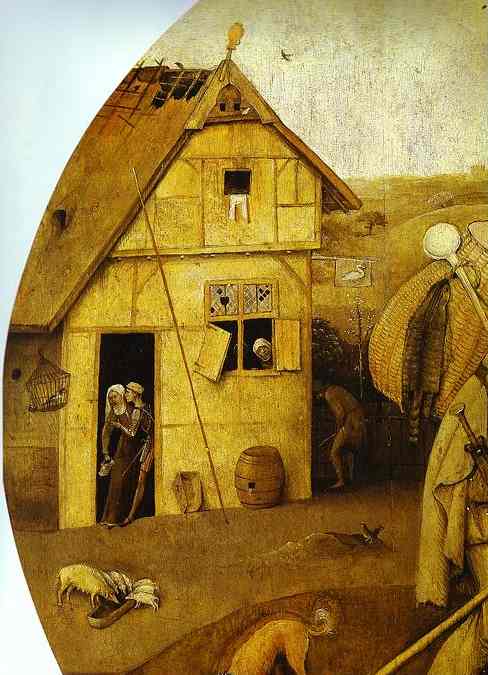 Oil painting:The House of Ill Fame (detail). 1500