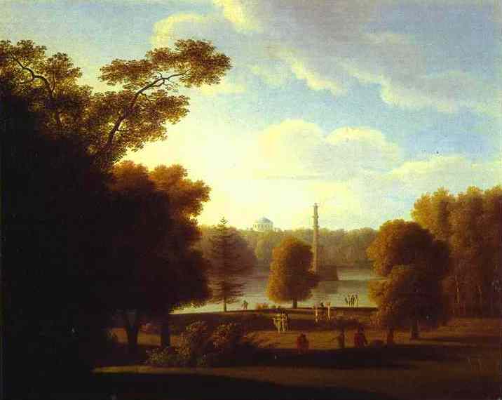 Oil painting:Tsarskoe Selo: View of Great Lake. 1815