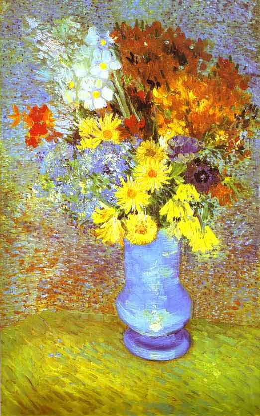 Vase with Daisies and Anemones. Summer 1887