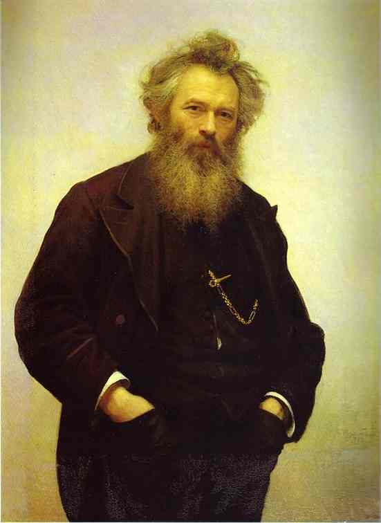 Oil painting:Portrait of the Artist Ivan Shishkin. 1880