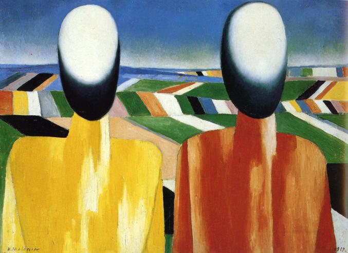 Oil painting:Peasants. 1928