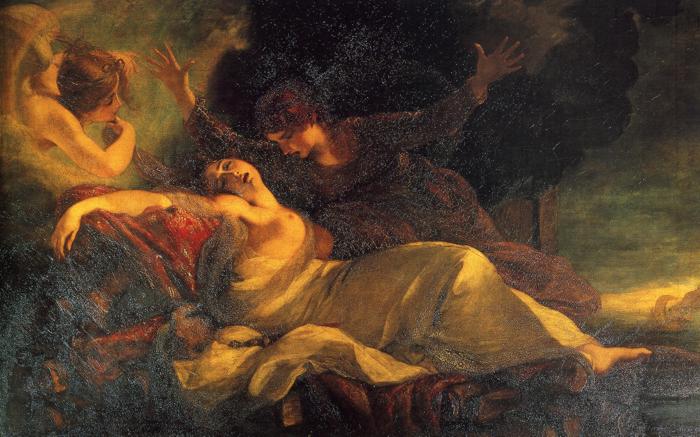 Oil painting:The Death of Dido. 1781