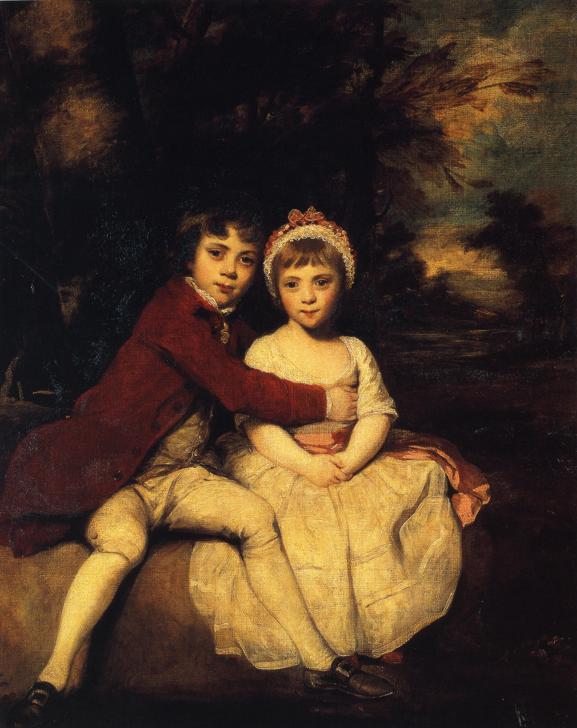 Oil painting:John Parker and His Sister Theresa. 1779