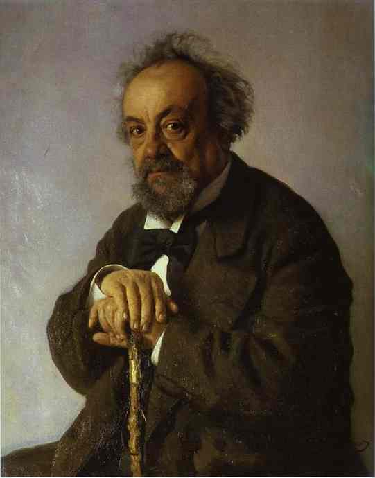 Oil painting:Portrait of the Author Alexey Pisemsky. 1880