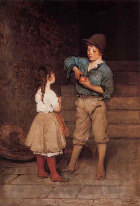 Oil painting for sale: Two Children, 1888-1889