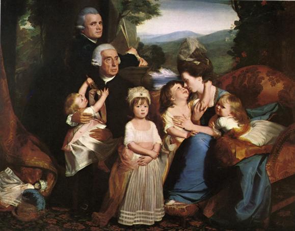 Oil painting:The Copley Family. 1776