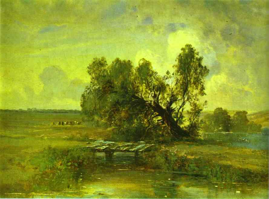 Oil painting:After a Thunderstorm. 1870