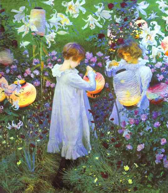 Oil painting:Carnation, Lily, Lily, Rose. 1885