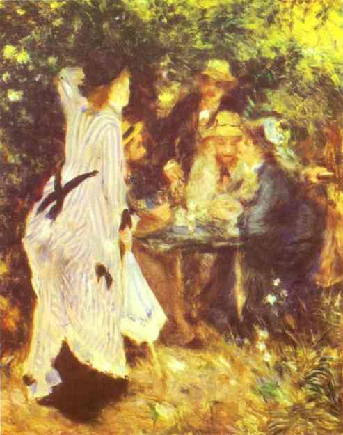 Oil painting:In the Garden. 1875