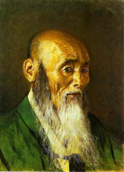 Oil painting:Japanese Priest.
