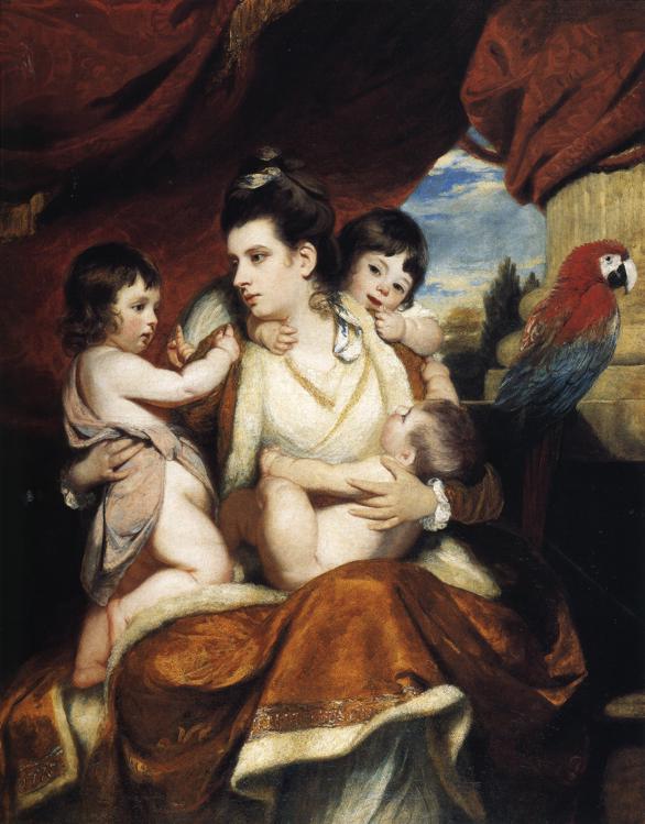 Oil painting:Lady Cockburn and Her Three Eldest Sons. 1773